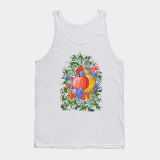 Fruit colorful in Russian folk art style Tank Top